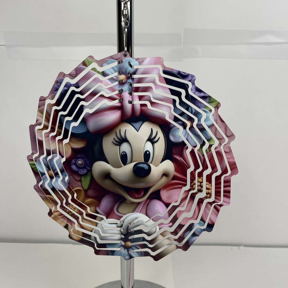 Minnie Mouse Wind Spinner New Without Box 8"x 7 3/4"